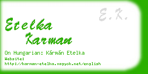 etelka karman business card