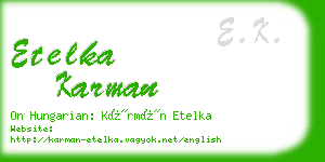 etelka karman business card